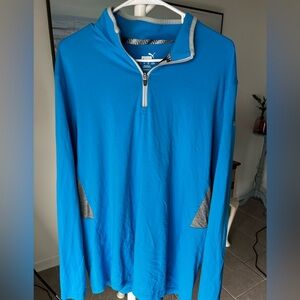 Men’s Large Puma Golf Quarter Zip Pullover Blue Lightweight Athletic Large